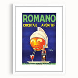 Vintage Romano Cocktail Aperitif Poster – Retro Drink Advertisement