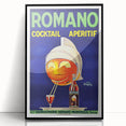 Vintage Romano Cocktail Aperitif Poster – Retro Drink Advertisement