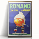 Vintage Romano Cocktail Aperitif Poster – Retro Drink Advertisement