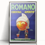 Vintage Romano Cocktail Aperitif Poster – Retro Drink Advertisement