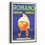 Vintage Romano Cocktail Aperitif Poster – Retro Drink Advertisement