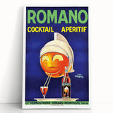Vintage Romano Cocktail Aperitif Poster – Retro Drink Advertisement
