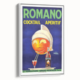 Vintage Romano Cocktail Aperitif Poster – Retro Drink Advertisement