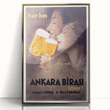 Ankara Birası Vintage Poster: Retro Beer Advertisement Print