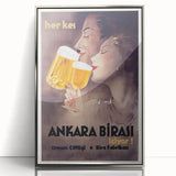Ankara Birası Vintage Poster: Retro Beer Advertisement Print