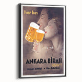 Ankara Birası Vintage Poster: Retro Beer Advertisement Print