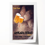 Ankara Birası Vintage Poster: Retro Beer Advertisement Print