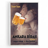 Ankara Birası Vintage Poster: Retro Beer Advertisement Print