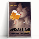 Ankara Birası Vintage Poster: Retro Beer Advertisement Print