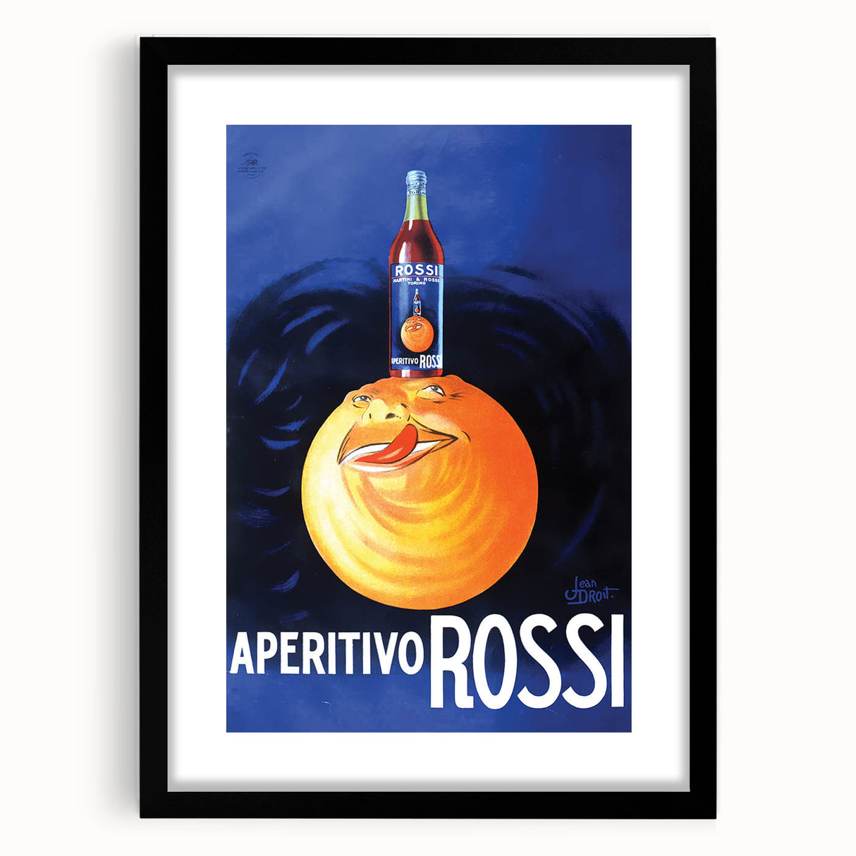 Vintage Aperitivo Rossi Poster – Fun Retro Orange Ad