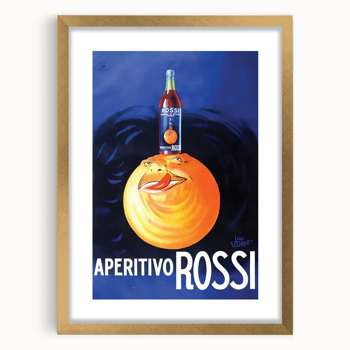 Vintage Aperitivo Rossi Poster – Fun Retro Orange Ad