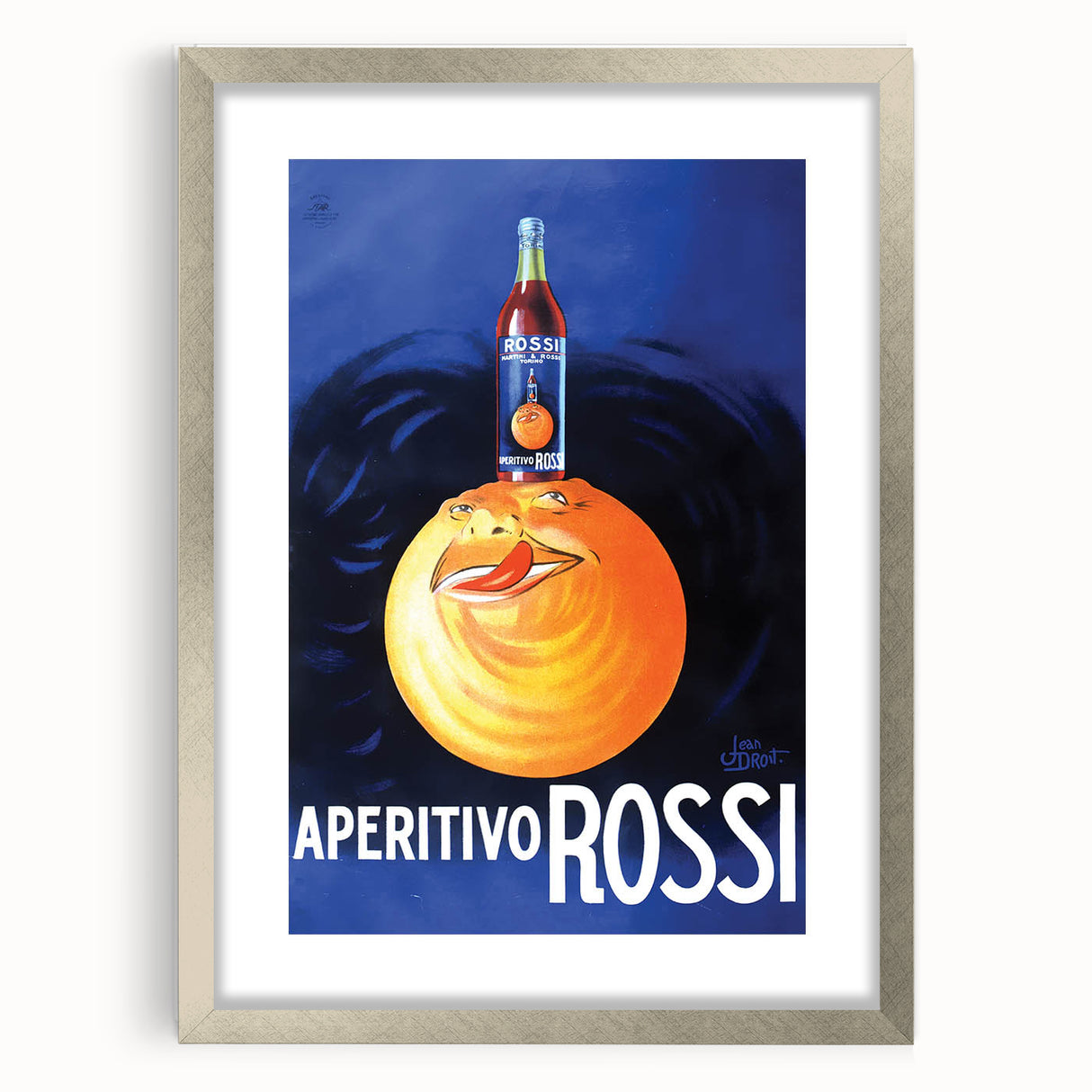 Vintage Aperitivo Rossi Poster – Fun Retro Orange Ad