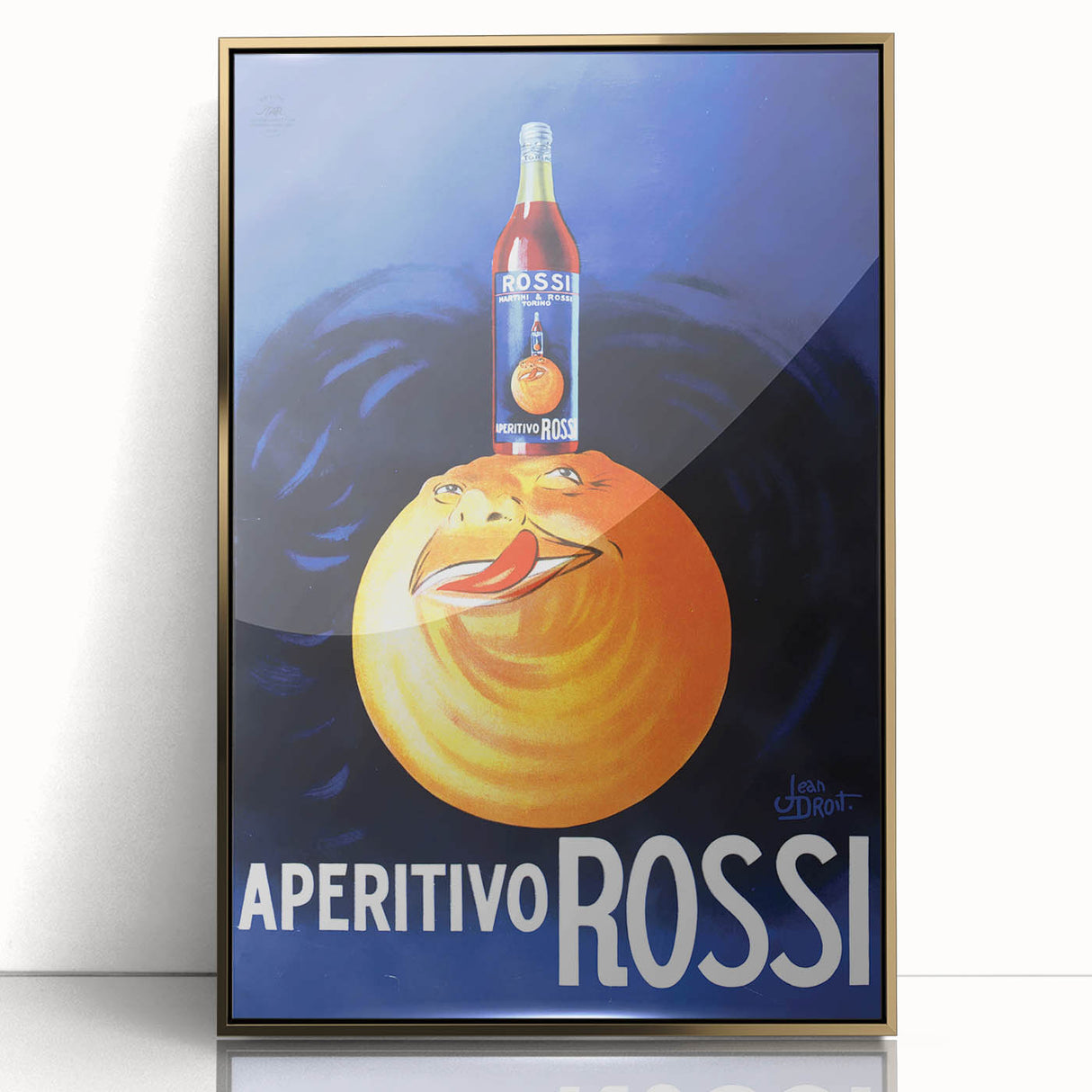 Vintage Aperitivo Rossi Poster – Fun Retro Orange Ad