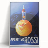 Vintage Aperitivo Rossi Poster – Fun Retro Orange Ad