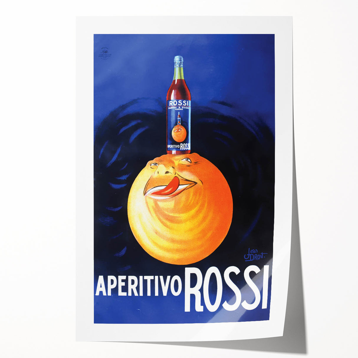Vintage Aperitivo Rossi Poster – Fun Retro Orange Ad