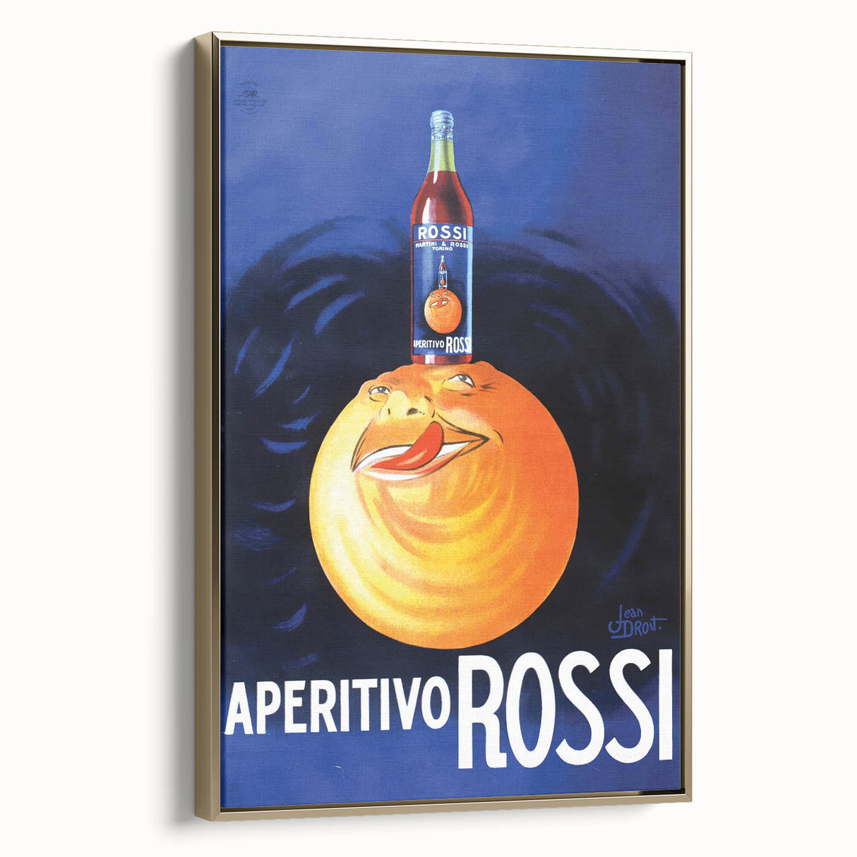 Vintage Aperitivo Rossi Poster – Fun Retro Orange Ad