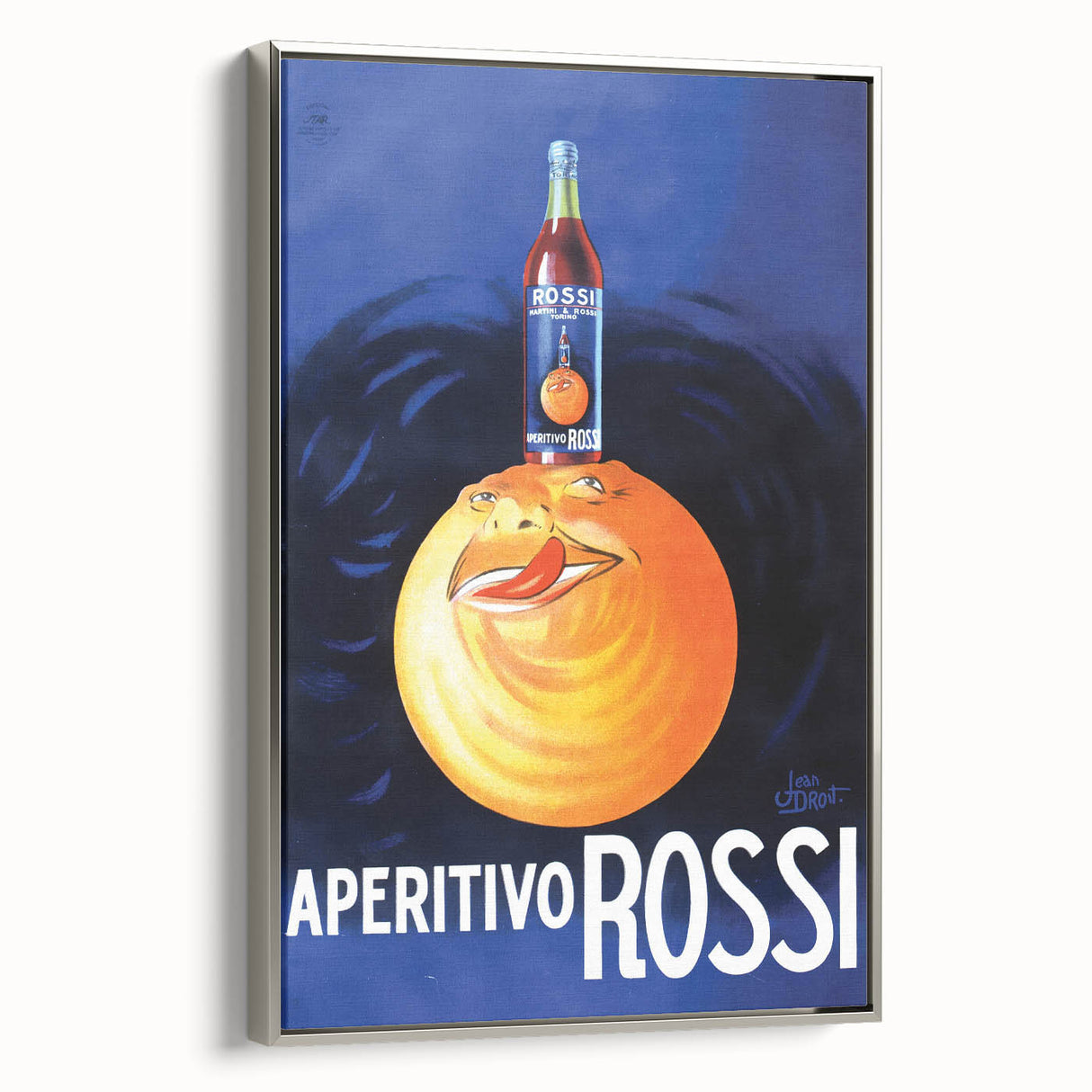 Vintage Aperitivo Rossi Poster – Fun Retro Orange Ad