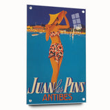 Juan les Pins Antibes Vintage Poster: Retro Beach Vacation Print
