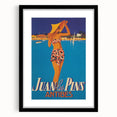 Juan les Pins Antibes Vintage Poster: Retro Beach Vacation Print