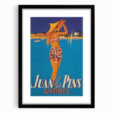 Juan les Pins Antibes Vintage Poster: Retro Beach Vacation Print