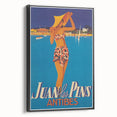 Juan les Pins Antibes Vintage Poster: Retro Beach Vacation Print
