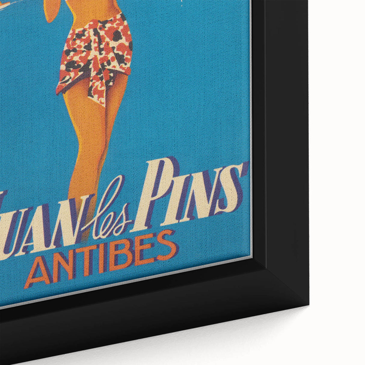 Juan les Pins Antibes Vintage Poster: Retro Beach Vacation Print