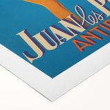Juan les Pins Antibes Vintage Poster: Retro Beach Vacation Print