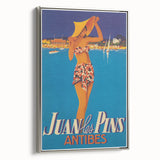 Juan les Pins Antibes Vintage Poster: Retro Beach Vacation Print