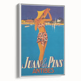Juan les Pins Antibes Vintage Poster: Retro Beach Vacation Print