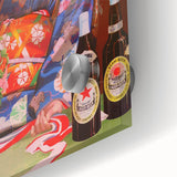 Vintage Asahi Beer Poster – Retro Japanese Advertising Wall Art