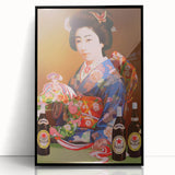 Vintage Asahi Beer Poster – Retro Japanese Advertising Wall Art