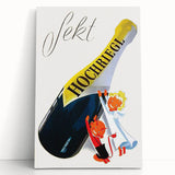 Vintage Sekt Hochriegl Poster – Retro German Advertising Wall Art