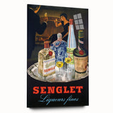 Vintage Senglet Liqueurs Poster – Retro French Advertising Art