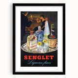 Vintage Senglet Liqueurs Poster – Retro French Advertising Art