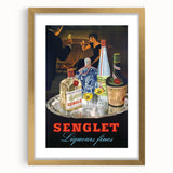Vintage Senglet Liqueurs Poster – Retro French Advertising Art