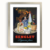 Vintage Senglet Liqueurs Poster – Retro French Advertising Art