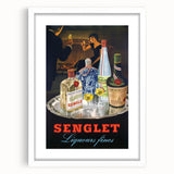 Vintage Senglet Liqueurs Poster – Retro French Advertising Art