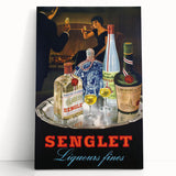 Vintage Senglet Liqueurs Poster – Retro French Advertising Art