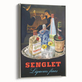 Vintage Senglet Liqueurs Poster – Retro French Advertising Art