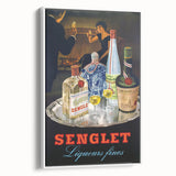 Vintage Senglet Liqueurs Poster – Retro French Advertising Art