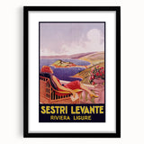 Vintage Sestri Levante Poster – Retro Italian Riviera Travel Art