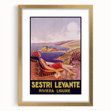Vintage Sestri Levante Poster – Retro Italian Riviera Travel Art
