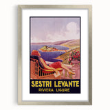 Vintage Sestri Levante Poster – Retro Italian Riviera Travel Art