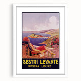 Vintage Sestri Levante Poster – Retro Italian Riviera Travel Art