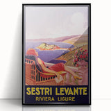 Vintage Sestri Levante Poster – Retro Italian Riviera Travel Art