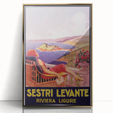 Vintage Sestri Levante Poster – Retro Italian Riviera Travel Art
