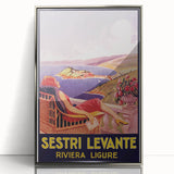 Vintage Sestri Levante Poster – Retro Italian Riviera Travel Art