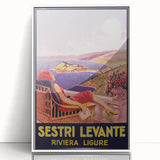Vintage Sestri Levante Poster – Retro Italian Riviera Travel Art