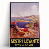 Vintage Sestri Levante Poster – Retro Italian Riviera Travel Art