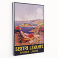 Vintage Sestri Levante Poster – Retro Italian Riviera Travel Art
